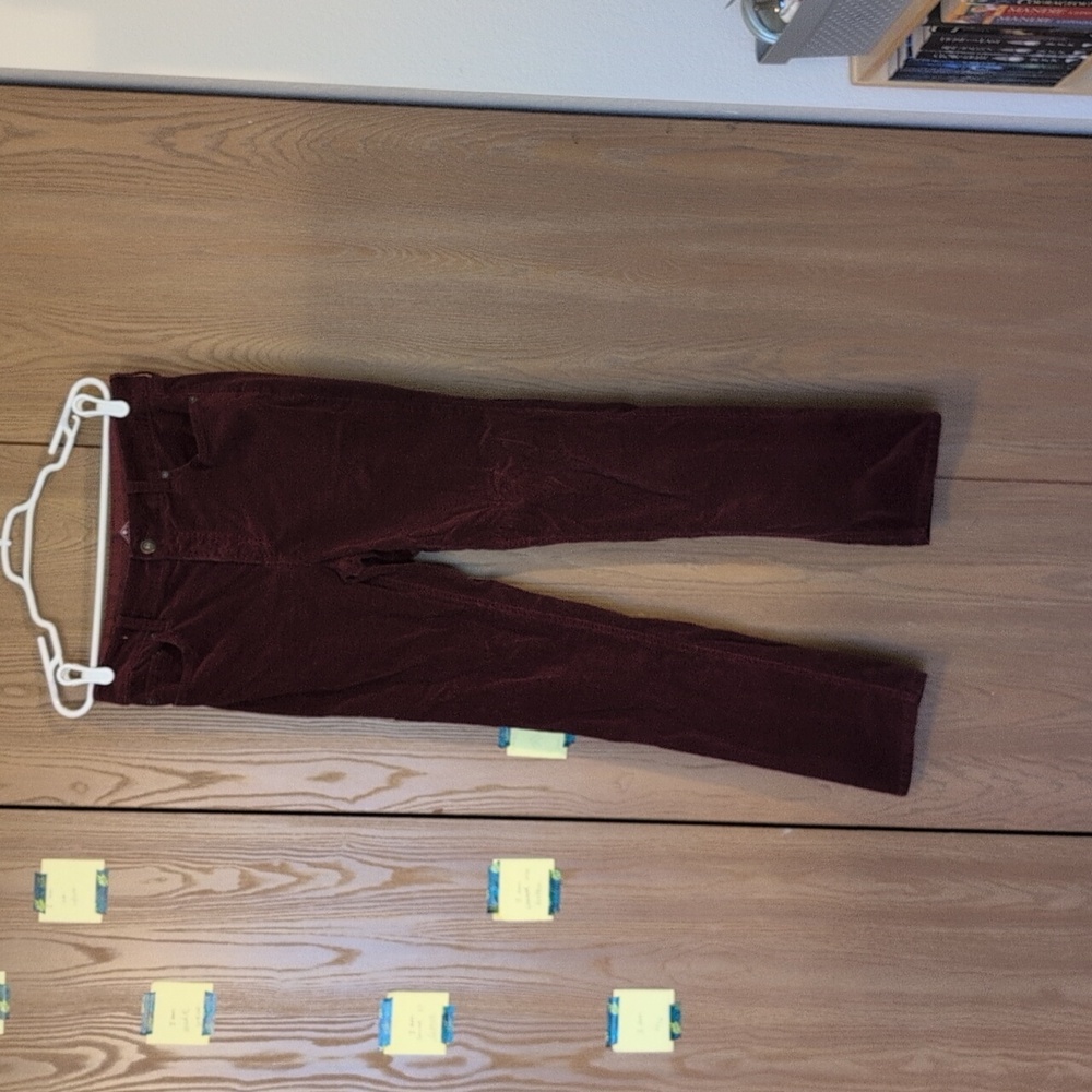 Corduroy straight leg pants